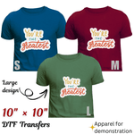 Custom DTF Transfers by Size