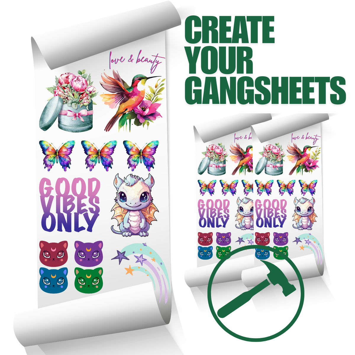 Create DTF Gang Sheet